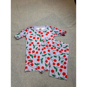 Hanna Andersson Organic Cotton Short Pajama Set Cherries Size Girls 10 140